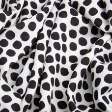 Тканина плательна штапель віскоза 145 см 90 г/м2 для суконь, спідниць, штанів, комбінезонів, дитячого одягу горохи