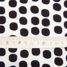 Тканина плательна штапель віскоза 145 см 90 г/м2 для суконь, спідниць, штанів, комбінезонів, дитячого одягу горохи