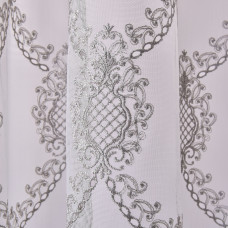 Тканина тюль бамбук з вишивкою Lador, 300 см, 59 г/м2, тюлева тканина, тканина для тюлю, гардини, тканина гардинна