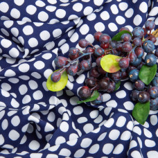 Тканина плательна штапель віскоза 145 см 90 г/м2 для суконь, спідниць, штанів, комбінезонів, дитячого одягу горохи