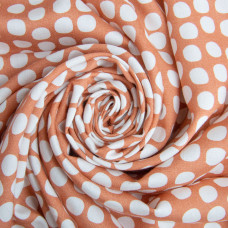 Тканина плательна штапель віскоза 145 см 90 г/м2 для суконь, спідниць, штанів, комбінезонів, дитячого одягу горохи