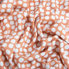 Тканина плательна штапель віскоза 145 см 90 г/м2 для суконь, спідниць, штанів, комбінезонів, дитячого одягу горохи