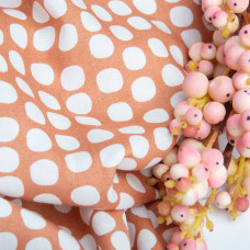 Тканина плательна штапель віскоза 145 см 90 г/м2 для суконь, спідниць, штанів, комбінезонів, дитячого одягу горохи