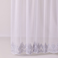 Тканина тюль бамбук з вишивкою Венеція, 315 см, 58 г/м2, тюлева тканина, тканина для тюлю, гардини, тканина