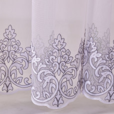 Тканина тюль бамбук з вишивкою Венеція, 315 см, 58 г/м2, тюлева тканина, тканина для тюлю, гардини, тканина