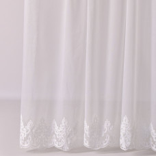 Тканина тюль бамбук з вишивкою Венеція, 315 см, 58 г/м2, тюлева тканина, тканина для тюлю, гардини, тканина