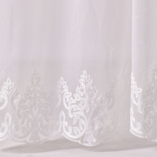 Тканина тюль бамбук з вишивкою Венеція, 315 см, 58 г/м2, тюлева тканина, тканина для тюлю, гардини, тканина