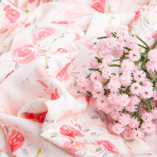 Тканина плательна штапель віскоза 145 см 90 г/м2 для суконь, спідниць, штанів, комбінезонів, дитячого одягу Розалі