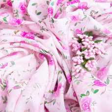 Тканина плательна штапель віскоза 145 см 90 г/м2 для суконь, спідниць, штанів, комбінезонів, дитячого одягу Розалі