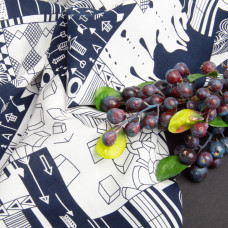 Тканина плательна штапель віскоза 145 см 130 г/м2 для суконь, спідниць, штанів, комбінезонів, дитячого одягу