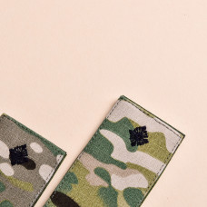 Набір шевронів 2 шт. на липучці погони ВСУ звання Молодший Лейтенант мультикам 5х10 см