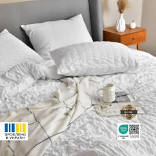 Комплект постільної білизни полуторний Cloud Dream IDEIA жатка, у подарунковому пакованні білий