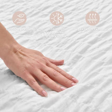 Комплект постільної білизни полуторний Cloud Dream IDEIA жатка, у подарунковому пакованні білий