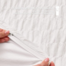 Комплект постільної білизни полуторний Cloud Dream IDEIA жатка, у подарунковому пакованні білий