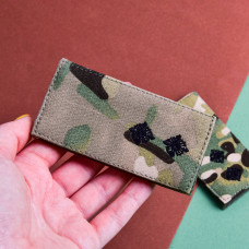 Набір шевронів 2 шт. на липучці погон звання ЗСУ Лейтенант мультикам 5х10 см вишитий патч шеврон