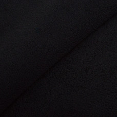 Тканина фліс преміум Тедді 140 см 360 г/м2 для кофт, спортивних костюмів, флісовок чорна