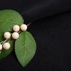 Тканина фліс преміум Тедді 140 см 360 г/м2 для кофт, спортивних костюмів, флісовок чорна