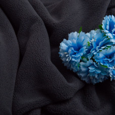 Тканина фліс преміум Тедді 140 см 360 г/м2 для кофт, спортивних костюмів, флісовок графіт