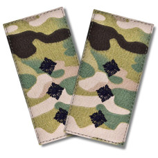 Набір шевронів 2 шт. на липучці погон звання ЗСУ Старший лейтенант мультикам 5х10 см вишитий патч нашивка