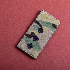 Набір шевронів 2 шт. на липучці погон звання ЗСУ Старший лейтенант мультикам 5х10 см вишитий патч нашивка