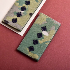 Набір шевронів 2 шт. на липучці погон звання ЗСУ Капітан на мультикамі 5х10 см вишитий патч нашивка шеврон