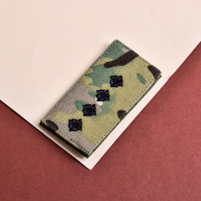 Набір шевронів 2 шт. на липучці погон звання ЗСУ Капітан на мультикамі 5х10 см вишитий патч нашивка шеврон