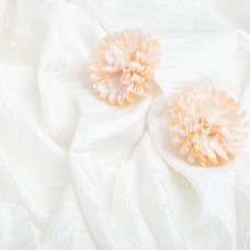 Тканина костюмна жакард Троянда 125 г/м2 150 см для одягу, суконь, костюмів, спідниць крем