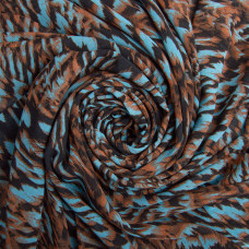 Тканина шифон плательна легка повітряна 95 г/м2 150 см для суконь, спідниць, блуз, аксесуарів Леонардо коричневий