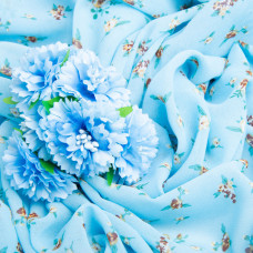 Тканина шифон плательна легка повітряна 75 г/м2 150 см для суконь, спідниць, блуз, аксесуарів трояндочки