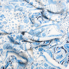 Тканина шифон плательна легка повітряна стрейч 110 г/м2 150 см для суконь, спідниць, блуз, аксесуарів Санторіні