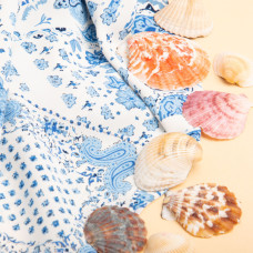 Тканина шифон плательна легка повітряна стрейч 110 г/м2 150 см для суконь, спідниць, блуз, аксесуарів Санторіні