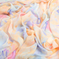 Тканина шифон мікро плательна легка повітряна 55 г/м2 140 см для суконь, спідниць, блуз, аксесуарів помаранчева