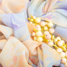 Тканина шифон мікро плательна легка повітряна 55 г/м2 140 см для суконь, спідниць, блуз, аксесуарів помаранчева