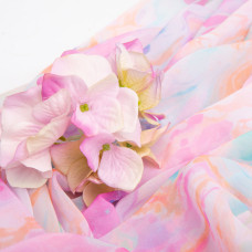 Тканина шифон мікро плательна легка повітряна 55 г/м2 140 см для суконь, спідниць, блуз, аксесуарів рожева