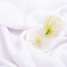 Тканина костюмна жакард Букет 190 г/м2 150 см віскоза бавовна, натуральна біла