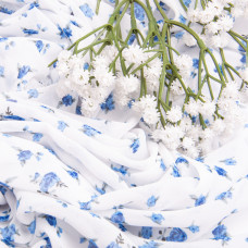 Тканина шифон плательна легка повітряна 75 г/м2 150 см для суконь, спідниць, блуз, аксесуарів трояндочки