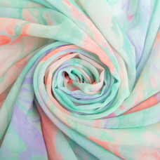 Тканина шифон мікро плательна легка повітряна 55 г/м2 140 см для суконь, спідниць, блуз, аксесуарів салат