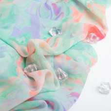 Тканина шифон мікро плательна легка повітряна 55 г/м2 140 см для суконь, спідниць, блуз, аксесуарів салат