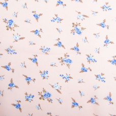 Тканина шифон плательна легка повітряна 75 г/м2 150 см для суконь, спідниць, блуз, аксесуарів трояндочки крем