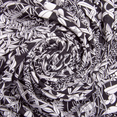 Тканина шифон плательна легка повітряна стрейч 110 г/м2 150 см для суконь, спідниць, блуз, аксесуарів флора