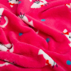 Тканина махрова Велсофт 140 см 280 г/м2 для халатів, піжам, пледів і покривал супер м'яка кошенята