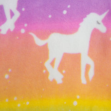 Тканина махрова Велсофт 140 см 280 г/м2 для халатів, піжам, пледів і покривал супер м'яка єдиноріг веселка