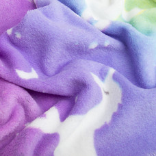 Тканина махрова Велсофт 140 см 280 г/м2 для халатів, піжам, пледів і покривал супер м'яка єдиноріг веселка