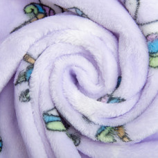 Тканина махрова Велсофт 140 см 280 г/м2 для халатів, піжам, пледів і покривал супер м'яка єдиноріг бузок