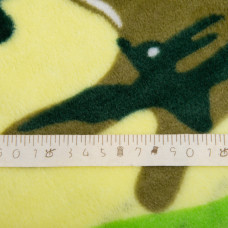 Тканина махрова Велсофт 140 см 280 г/м2 для халатів, піжам, пледів і покривал супер м'яка Діно салат