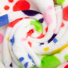 Тканина махрова Велсофт 140 см 280 г/м2 для халатів, піжам, пледів і покривал супер м'яка лапки білі