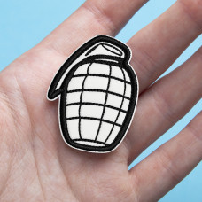 Набір патчів Граната 2 шт, що світяться в темряві, вишиті нашивки 3,5х4,5 см на липучці, шеврон, патч