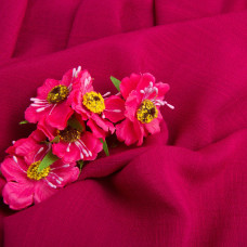 Тканина плательна віскоза 145 см 93 г/м2 для суконь, легких костюмів, штанів, дитячого одягу фуксія