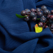 Тканина плательна Аміра 150 см 180 г/м2 для одягу, суконь, костюмів, спідниць синя