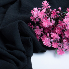 Тканина плательна Аміра 150 см 180 г/м2 для одягу, суконь, костюмів, спідниць чорна